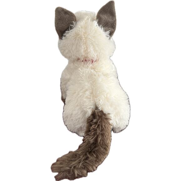 Build A Bear Siamese Cat Promise Pet Plush Cream Brown Blue Eyes collar tag 13” - Picture 4 of 5